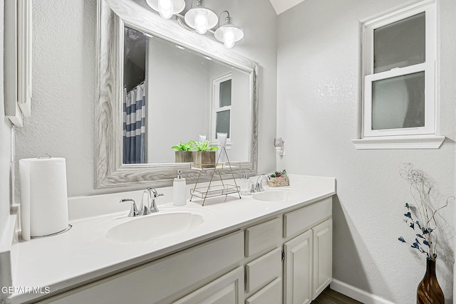 bathroom with vanity