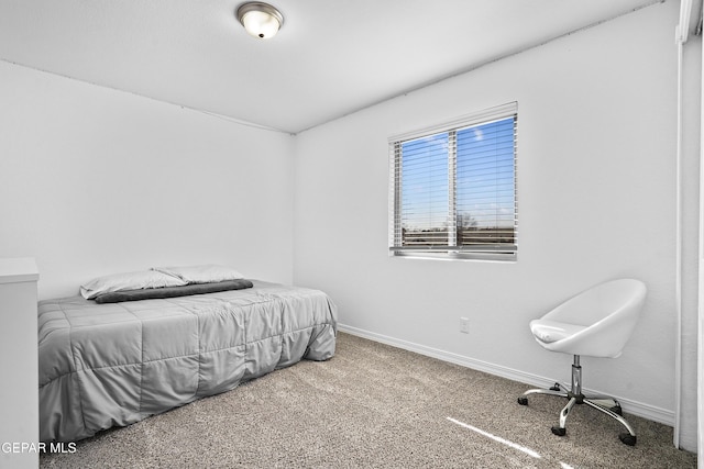 bedroom with carpet floors