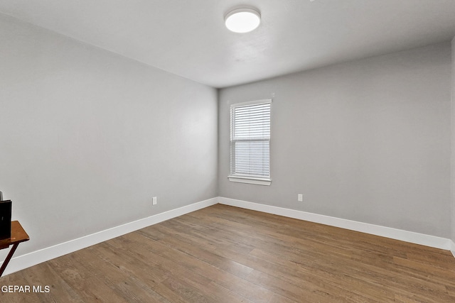 empty room featuring wood-type flooring