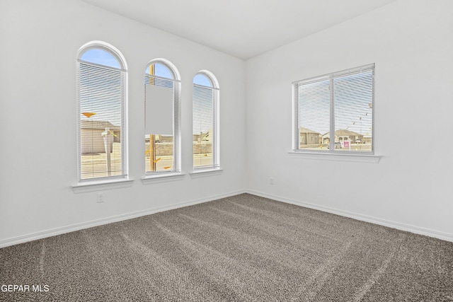 carpeted empty room featuring plenty of natural light