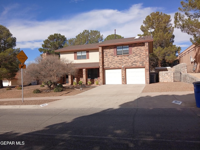 view of front facade with a garage