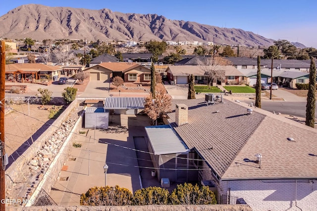 aerial view featuring a mountain view