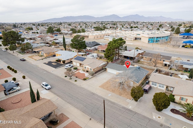 bird's eye view featuring a mountain view