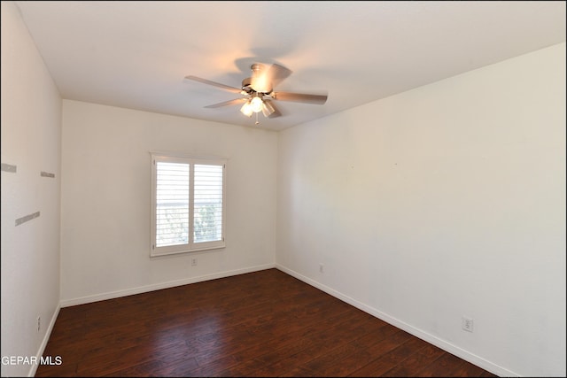 550 Shadow Willow Dr, El Paso, TX 79922 - empty room with dark hardwood / wood-style floors and ceiling fan