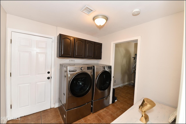 550 Shadow Willow Dr, El Paso, TX 79922 - washroom with cabinets, tile patterned floors, and washer and clothes dryer