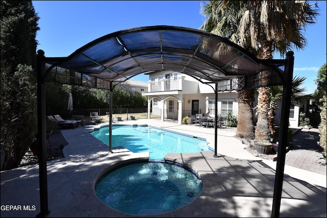 550 Shadow Willow Dr, El Paso, TX 79922 - view of swimming pool with a patio area and an in ground hot tub