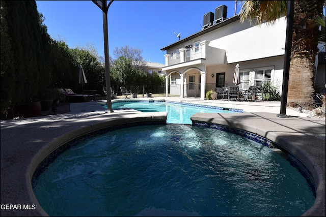 550 Shadow Willow Dr, El Paso, TX 79922 - view of pool featuring cooling unit and a patio area