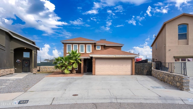 front facade featuring a garage