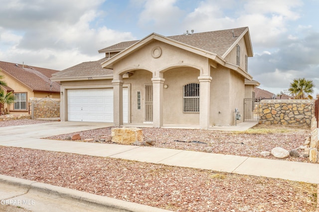 view of front of house featuring a garage