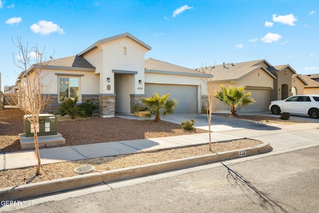 view of front of house featuring a garage