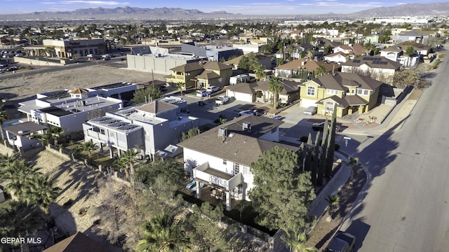 bird's eye view featuring a mountain view