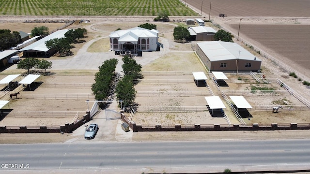 drone / aerial view featuring a rural view