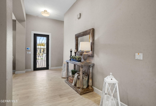 entrance foyer featuring light hardwood / wood-style flooring