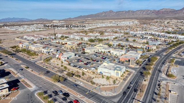 bird's eye view featuring a mountain view