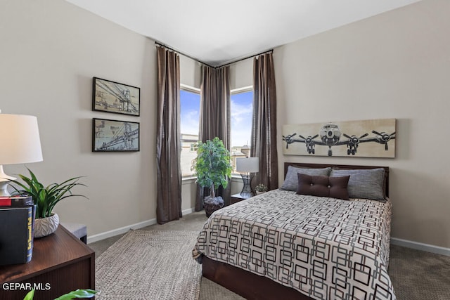 view of carpeted bedroom