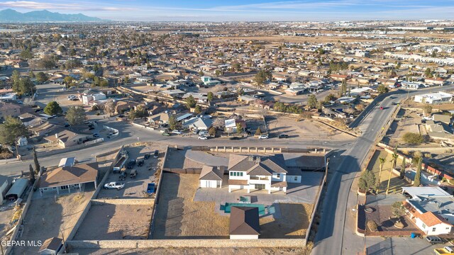 aerial view featuring a mountain view