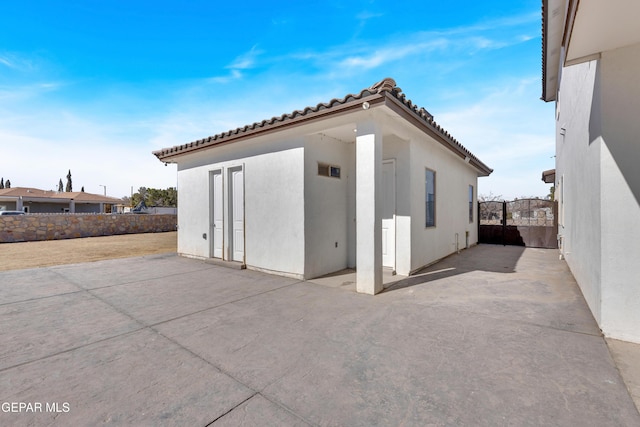 exterior space with a patio area