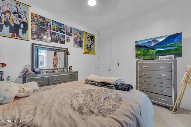 view of tiled bedroom