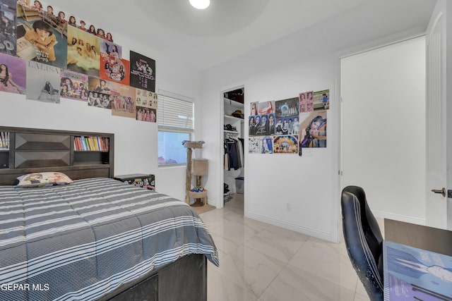 bedroom with a closet