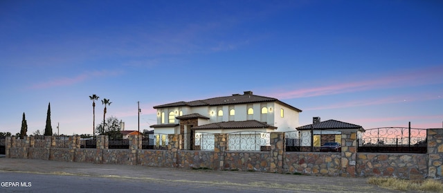 view of front of house featuring a gazebo