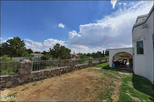 view of yard featuring a patio area