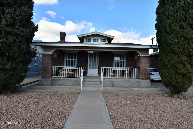 bungalow featuring a porch