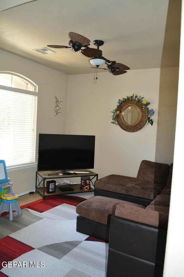 view of carpeted living room