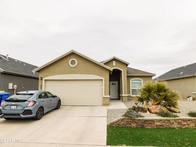 ranch-style home with a garage