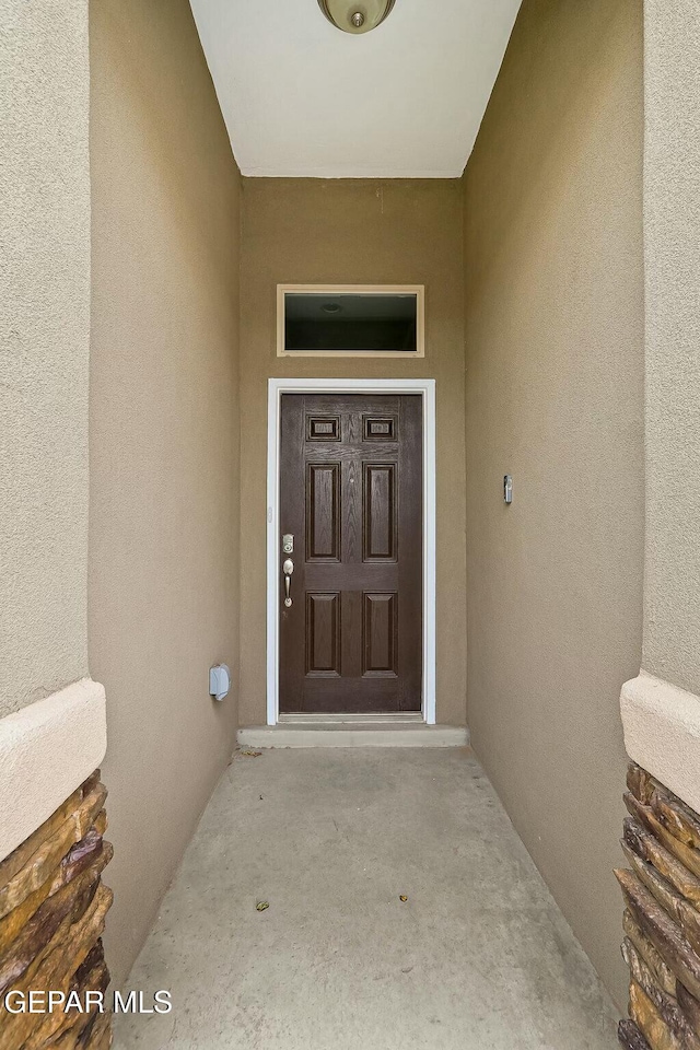 view of doorway to property