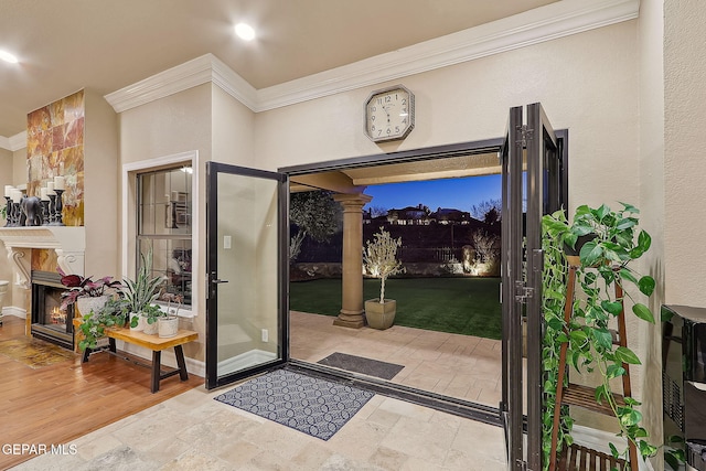 view of doorway to outside