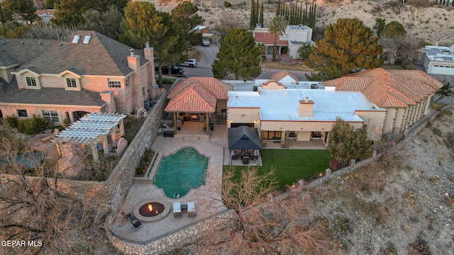 birds eye view of property