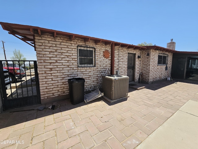 view of patio with central AC