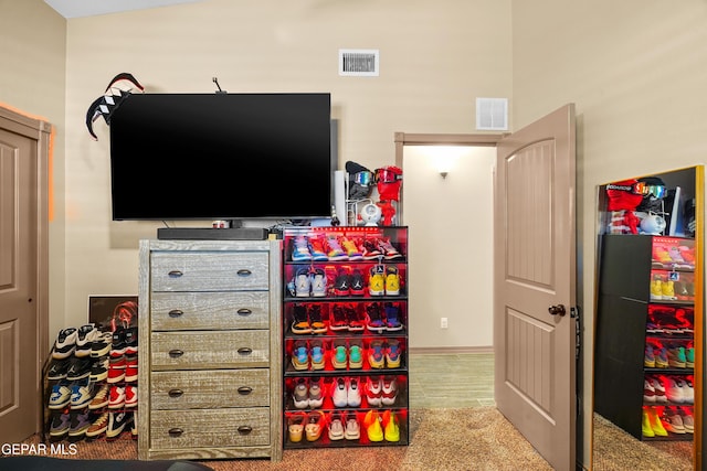 playroom featuring carpet flooring