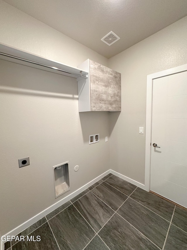 laundry room with electric dryer hookup, gas dryer hookup, and hookup for a washing machine