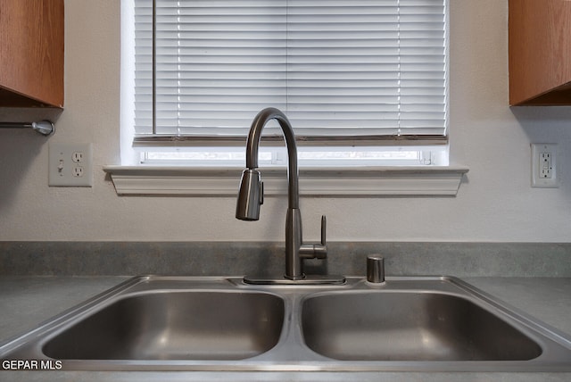 interior details featuring sink