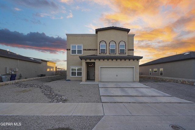 view of front of home featuring a garage