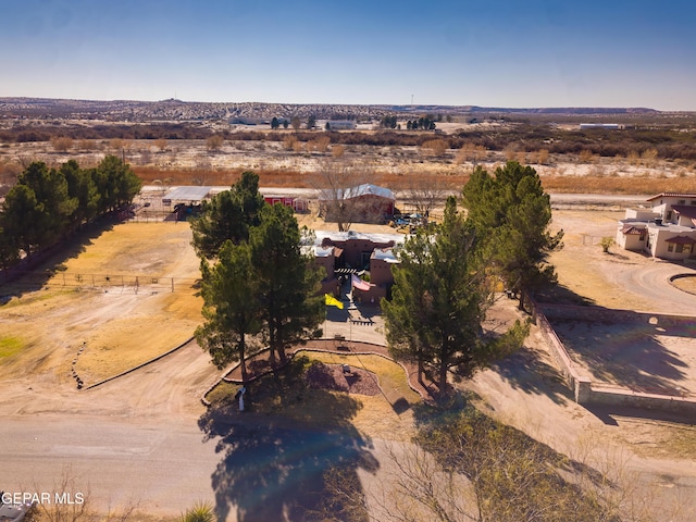 aerial view featuring a rural view