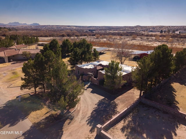 bird's eye view with a mountain view