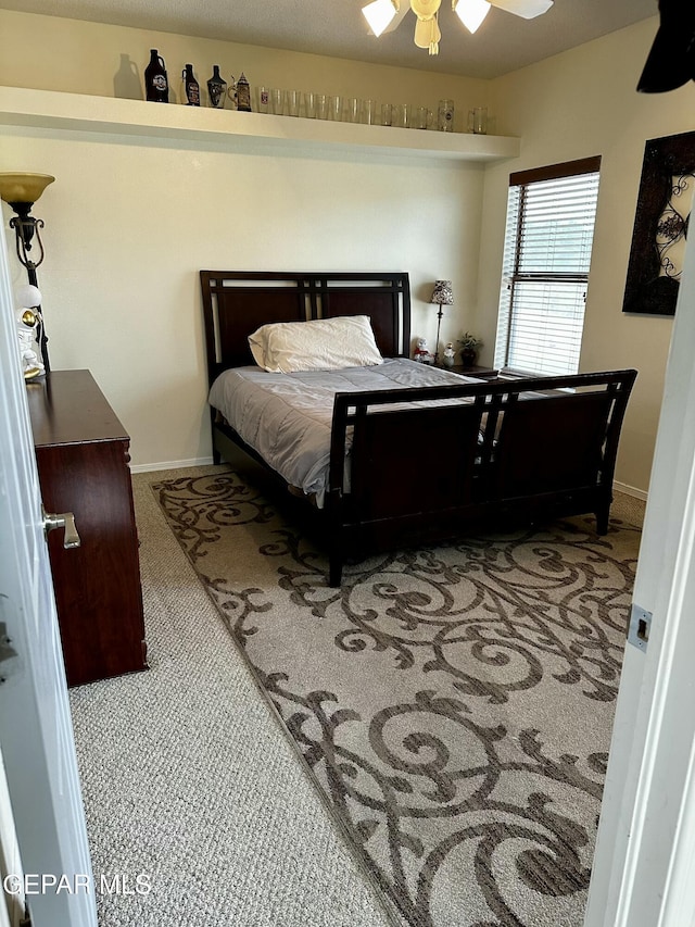 view of carpeted bedroom