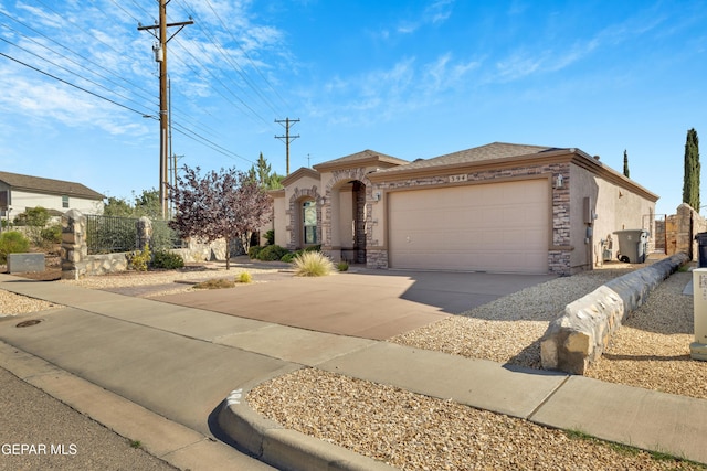 view of front of home featuring a garage