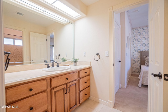 bathroom with vanity