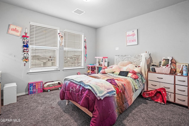 bedroom with carpet floors