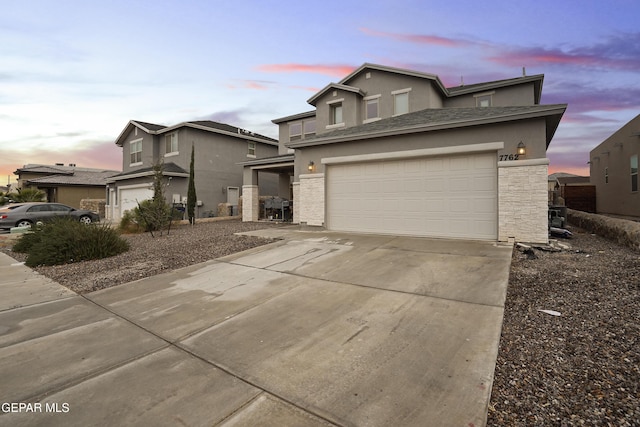 view of front of house featuring a garage