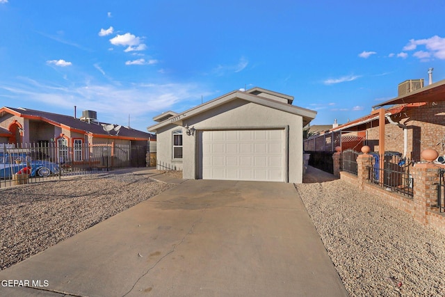 view of front facade with a garage