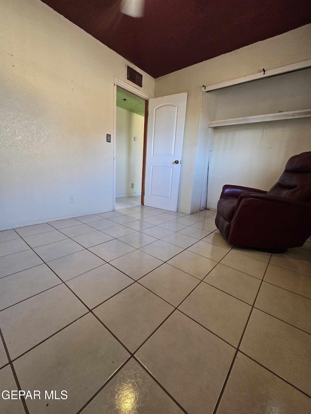 interior space with light tile patterned flooring