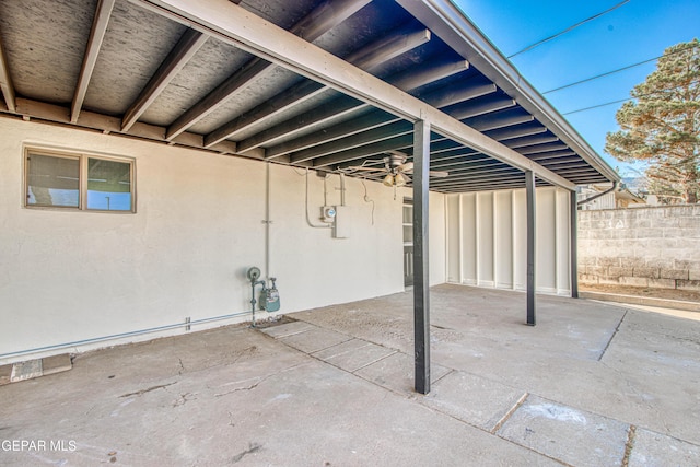 view of patio / terrace with ceiling fan