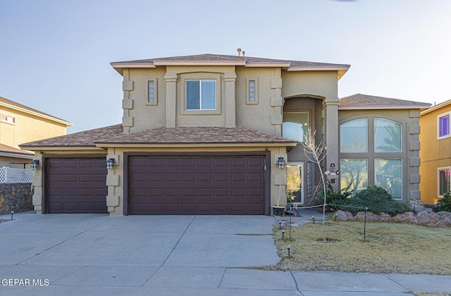 view of front of house featuring a garage