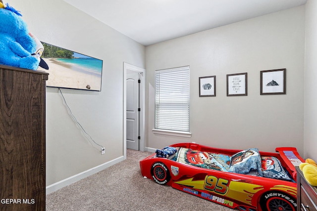 view of carpeted bedroom