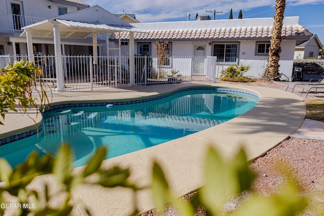 view of pool with a patio area