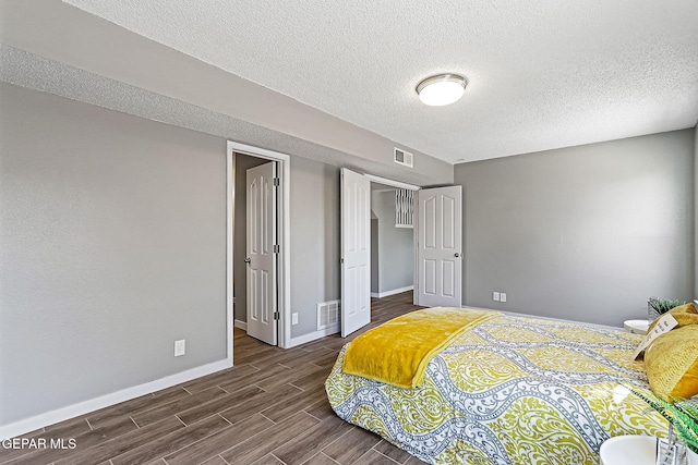 bedroom with a textured ceiling